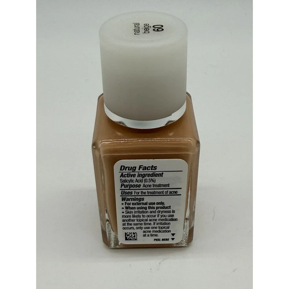 Neutrogena SkinClearing Oil-Free Makeup Natural Beige 60 1oz Acne Treatment